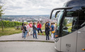 Busgruppe auf dem Wartberg