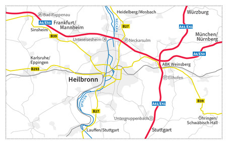 Anfahrt nach Heilbronn mit dem Bus oder Auto