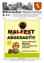 Biberacher Nachrichten Nr. 17 vom 23.04.2026