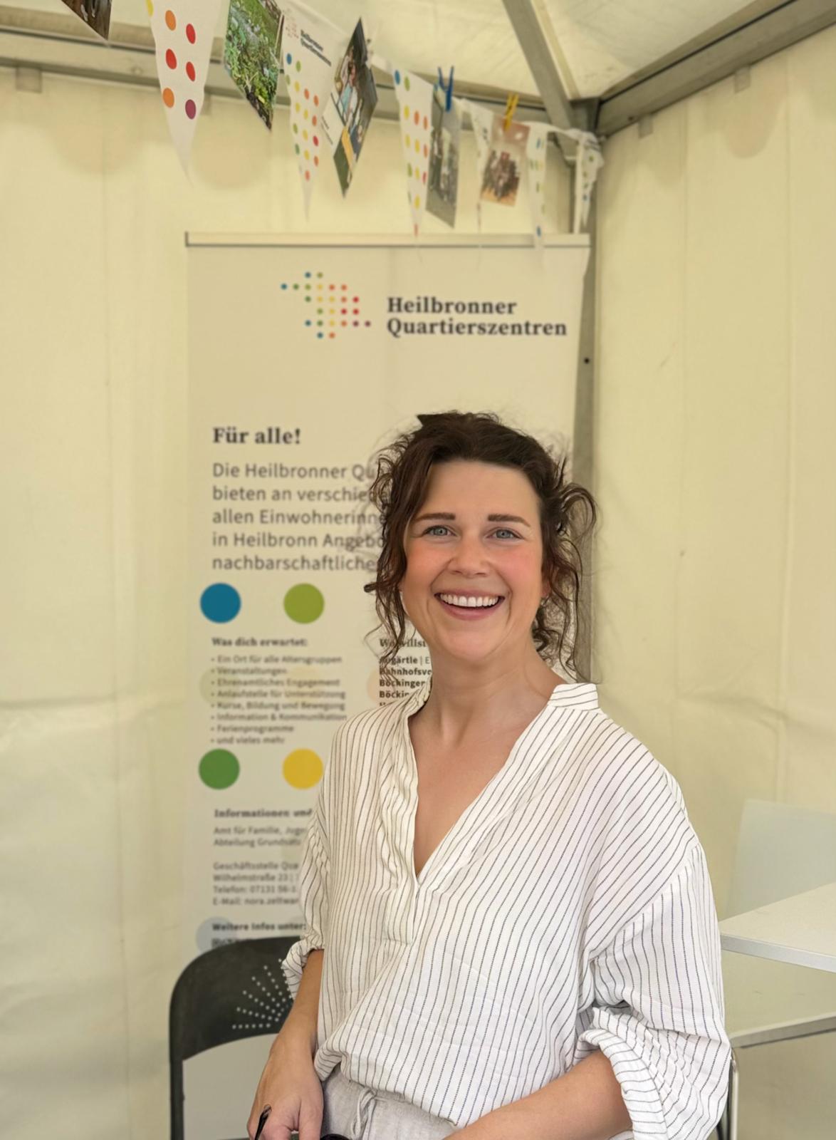 Man sieht Nora Zeltwanger von der Geschäftsstelle Quartiersarbeit