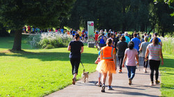 Menschen laufen im Park , © Wertwiesen parkrun