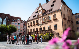 Stadtführung in Heilbronn vor dem Rathaus