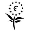 Das Symbol für das EU-Umweltzeichen. Es ist eine Blume deren Kopf aus einem E besteht, das von Sternen umrandet wird