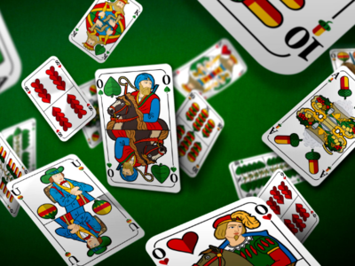 Binokelgruppe. Binokelkarten spielen. KI-generiertes Foto (Stadt Heilbronn/Jürgen Häffner)