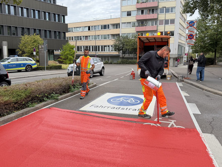 Die Rollwagstraße wird zur Fahrradstraße und damit Teil des Fahrradrings um die Innenstadt, der mit der Grünen Hauptstadt Europas 2027 eingerichtet werden soll. Foto: Stadt Heilbronn/Klöppel