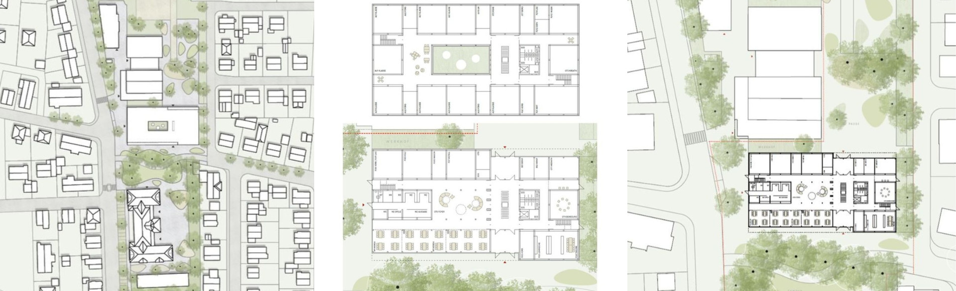 Ein Planausschnitt de Neubaus Neckartalschule und Schulcampus