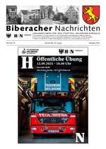 Biberacher Nachrichten Nr. 35 vom 28.08.2025
