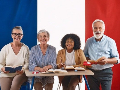 Französisch lernen. KI-generiertes Foto. Stadt Heilbronn / Jürgen Häffner
