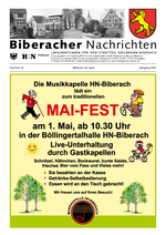 Biberacher Nachrichten Nr. 18 vom 30.04.2025