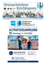 Ortsnachrichten Kirchhausen Nr. 28 vom 09.07.2026