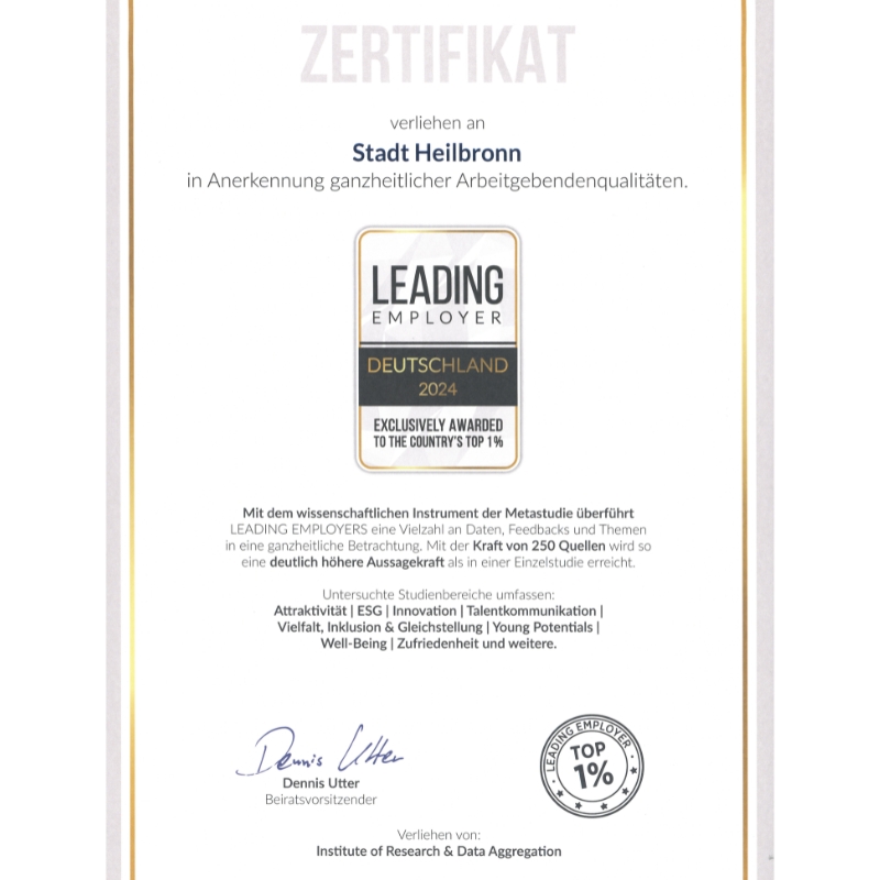 Zertifikat Leading Employer