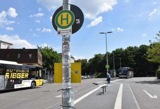 Hier fahren die Ersatzbusse Richtung Eppingen ab und kommen von dort auch an: der Zentrale Omnibusbahnhof (ZOB) in der Bahnhofstraße. (Foto: Stadt Heilbronn)