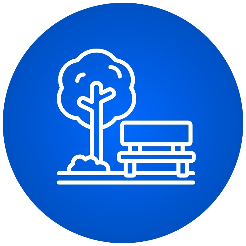 Icon Bank mit Baum