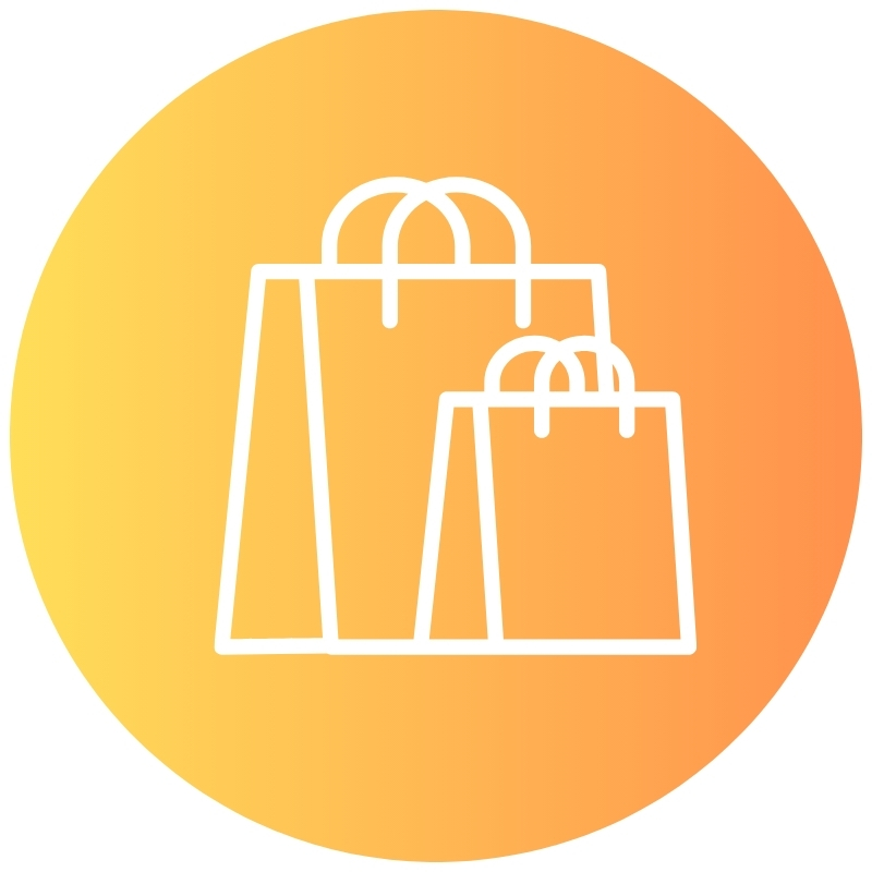 Icon mit einkaufstüten