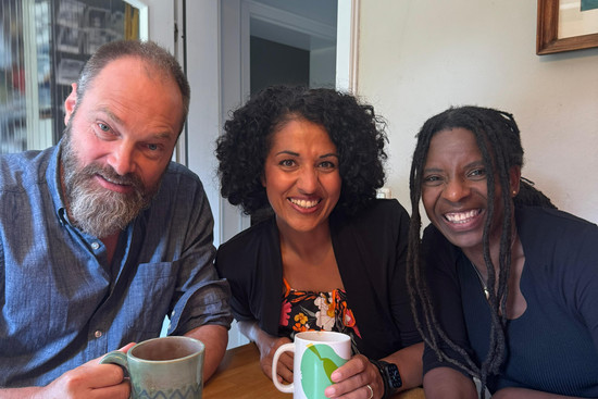 Patrick Depuhl, Sarah Vecera und Judy Bailey, © Vereinte evangelische Mission VEM